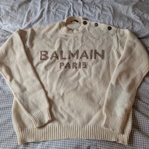 Balmain Cream Knit Pullover